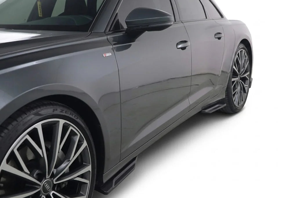 Audi A6 S-Line & S6 Side Skirts (4pcs) — C8 Sedan & Avant 2019+ Gloss Black