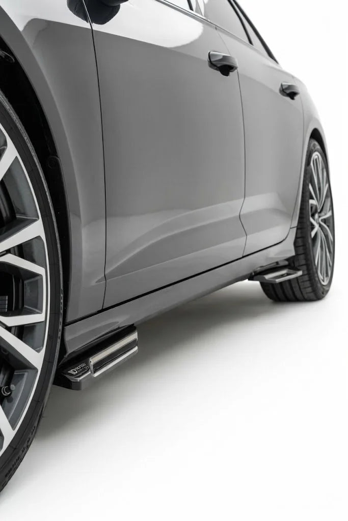 Audi A6 S-Line & S6 Side Skirts (4pcs) — C8 Sedan & Avant 2019+ Gloss Black