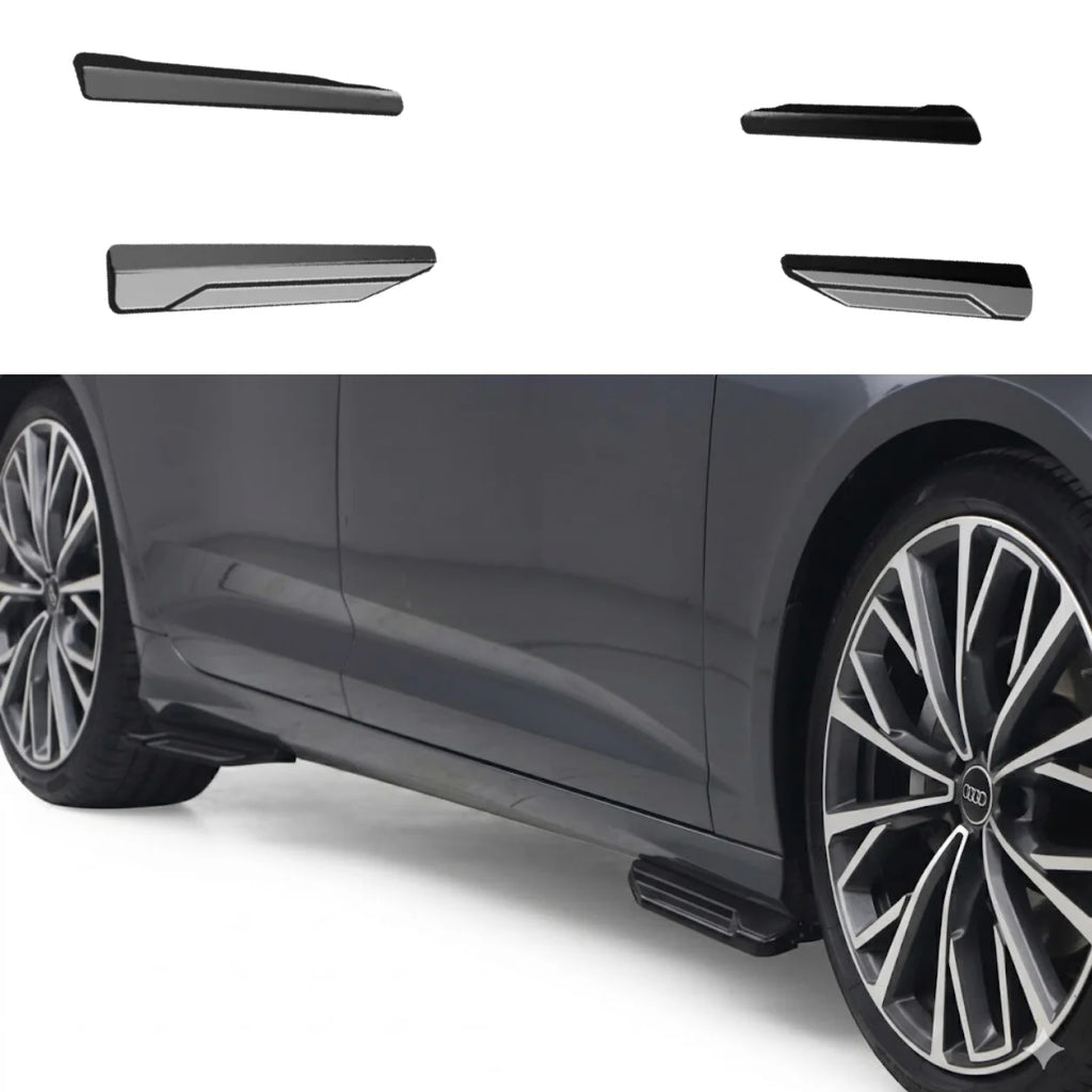 Audi A6 S-Line & S6 Side Skirts (4pcs) — C8 Sedan & Avant 2019+ Gloss Black