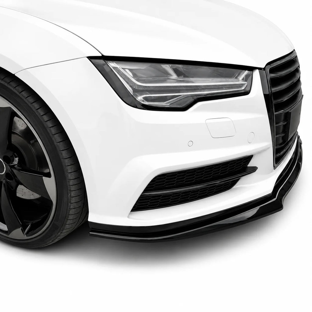 Audi A7 S-Line & S7 Front Splitter — C7 Facelift 2014–2017 Gloss Black