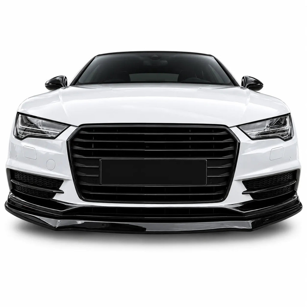 Audi A7 S-Line & S7 Front Splitter — C7 Facelift 2014–2017 Gloss Black