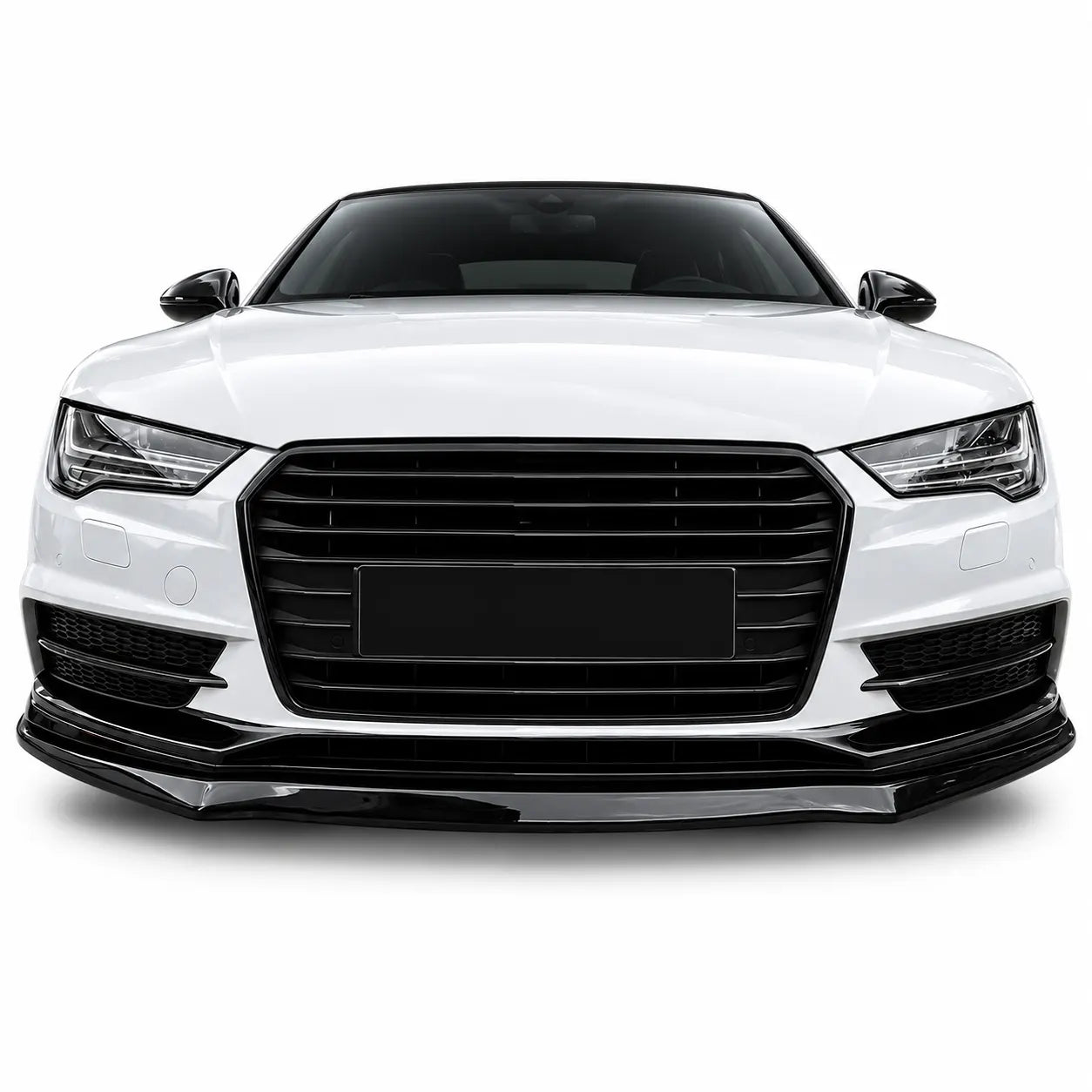 Audi A7 S-Line & S7 Front Splitter — C7 Facelift 2014–2017 Gloss Black