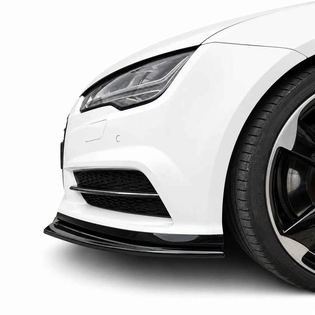 Audi A7 S-Line & S7 Front Splitter — C7 Facelift 2014–2017 Gloss Black