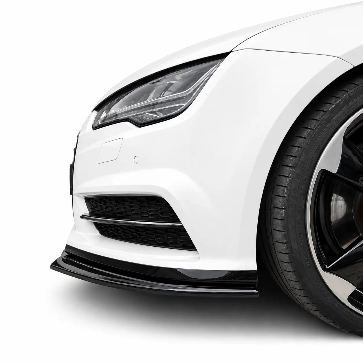 Audi A7 S-Line & S7 Front Splitter — C7 Facelift 2014–2017 Gloss Black