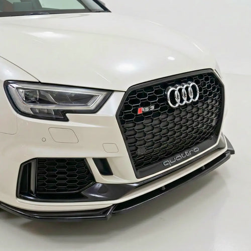 Audi RS3 Front Splitter — 8V Facelift Sportback & Sedan (2017–2020) Gloss Black
