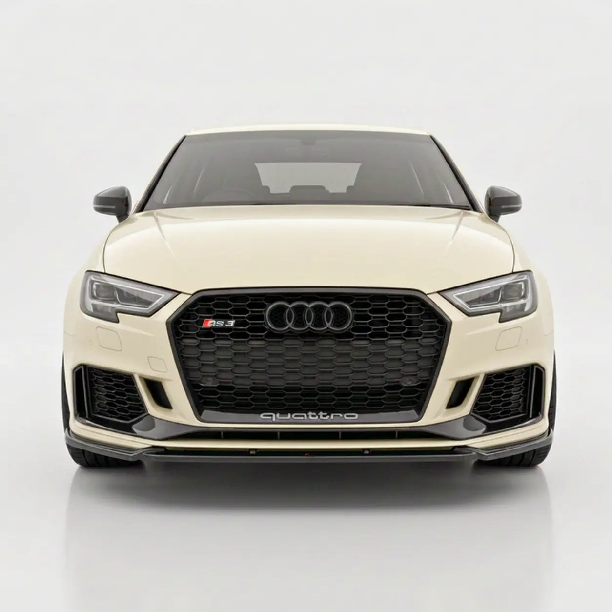 Audi RS3 Front Splitter — 8V Facelift Sportback & Sedan (2017–2020) Gloss Black
