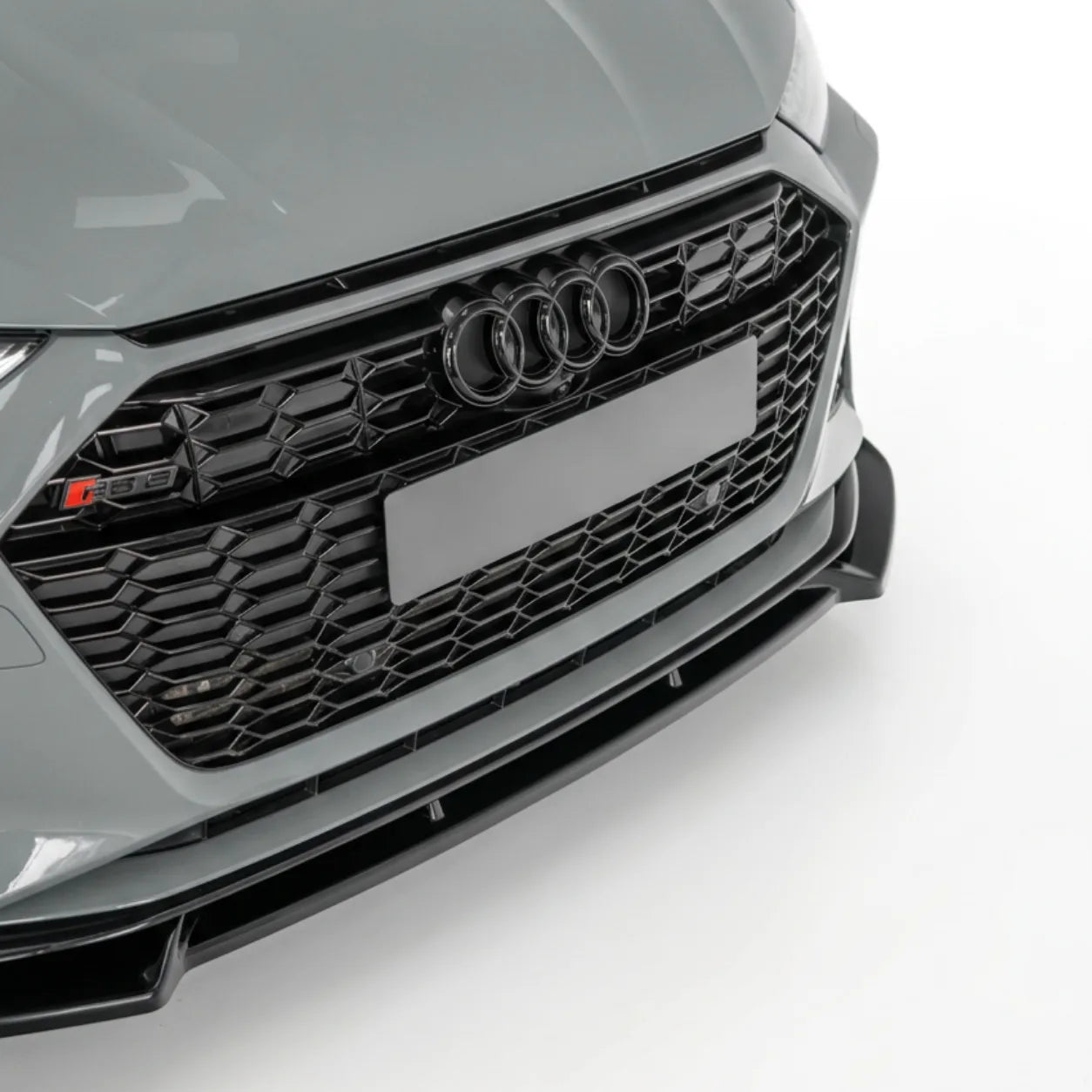 Audi RS6 C8 Front Splitter — 2019+ Gloss Black