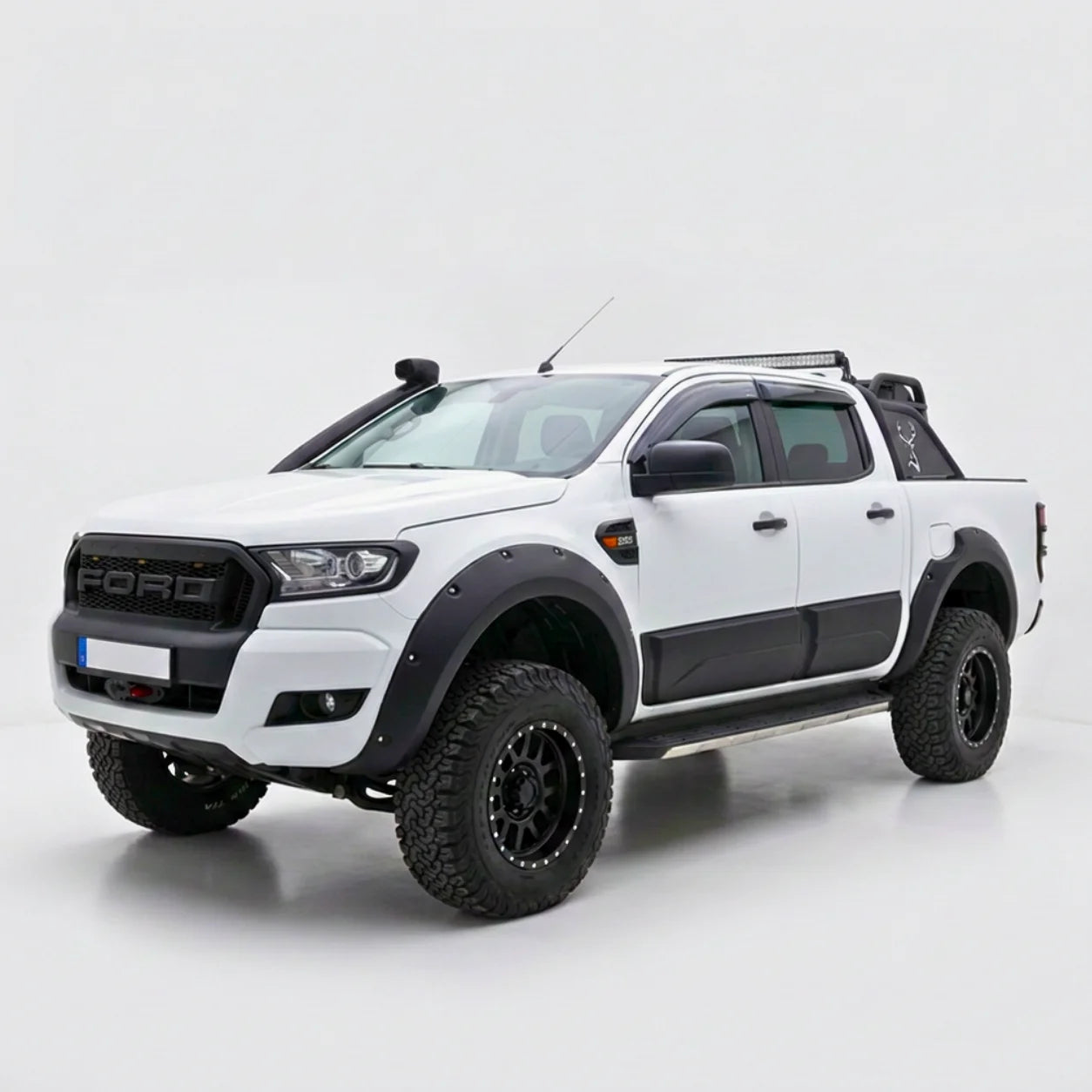 Body Cladding Set (4 Pcs) for FORD Ranger T6 / T7 / T8 (2012–2022) — Matte Black
