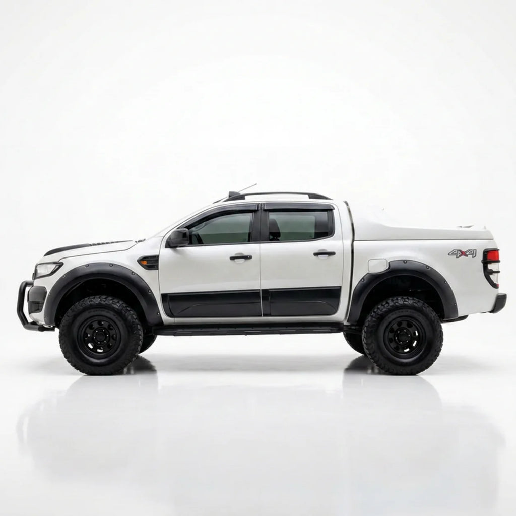 Body Cladding Set (4 Pcs) for FORD Ranger T6 / T7 / T8 (2012–2022) — Matte Black