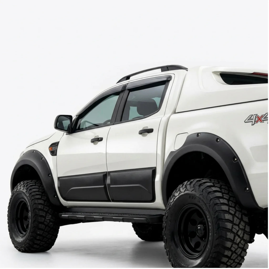 Body Cladding Set (4 Pcs) for FORD Ranger T6 / T7 / T8 (2012–2022) — Matte Black