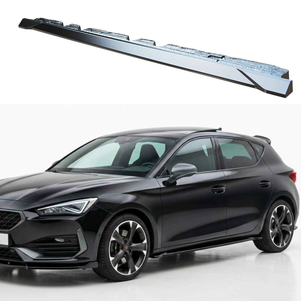 Cupra Leon Side Skirts — Seat Leon FR Mk4 2020+ Gloss Black (2pcs)