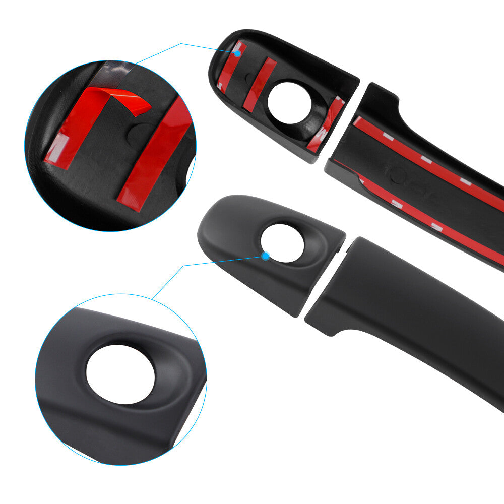Ford Ranger Door Handle Covers (4pcs) — T6 T7 T8 2012–2022 Matte Black