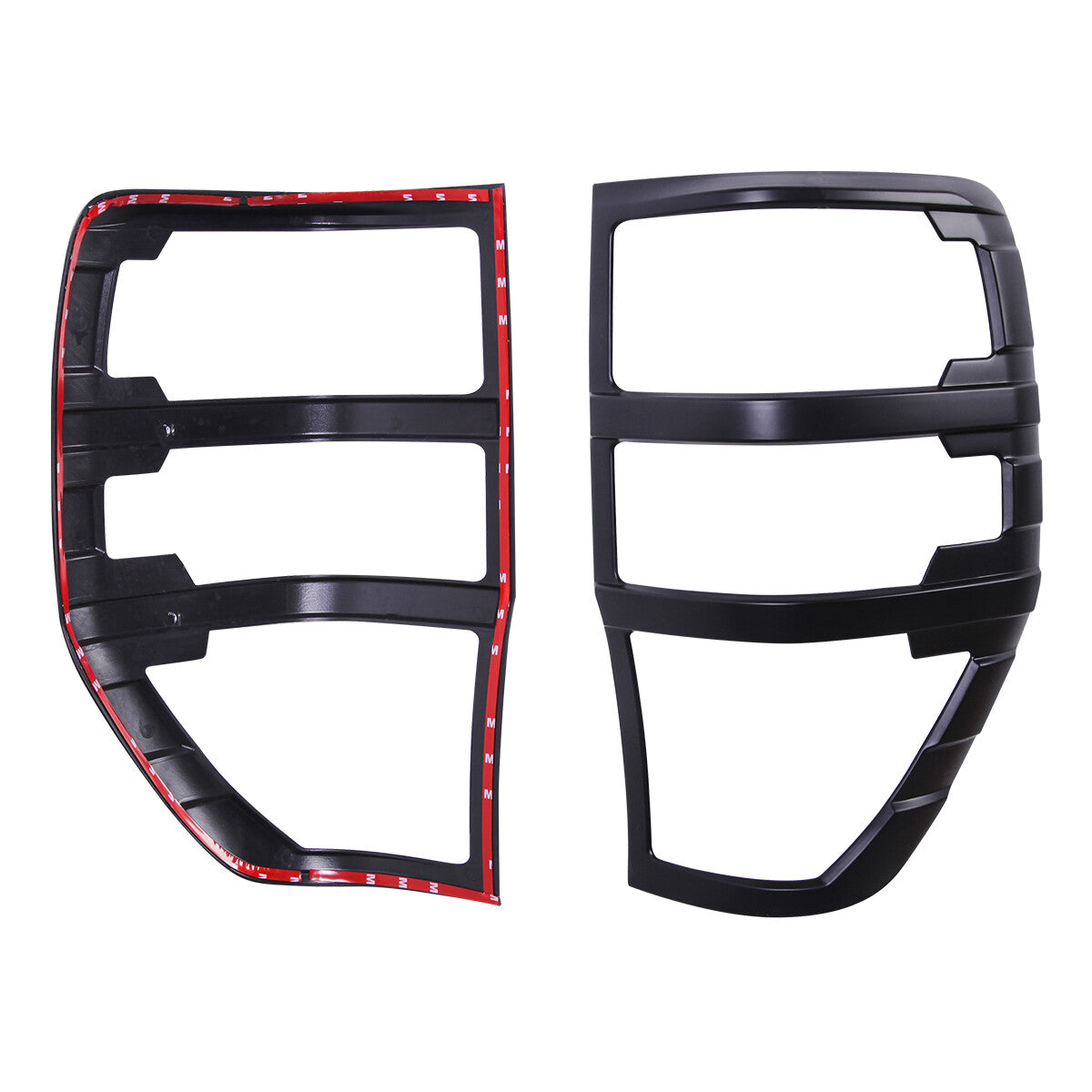 Ford Ranger Headlight & Tail Light Covers (4pcs) — T6 2012–2014 Matte Black