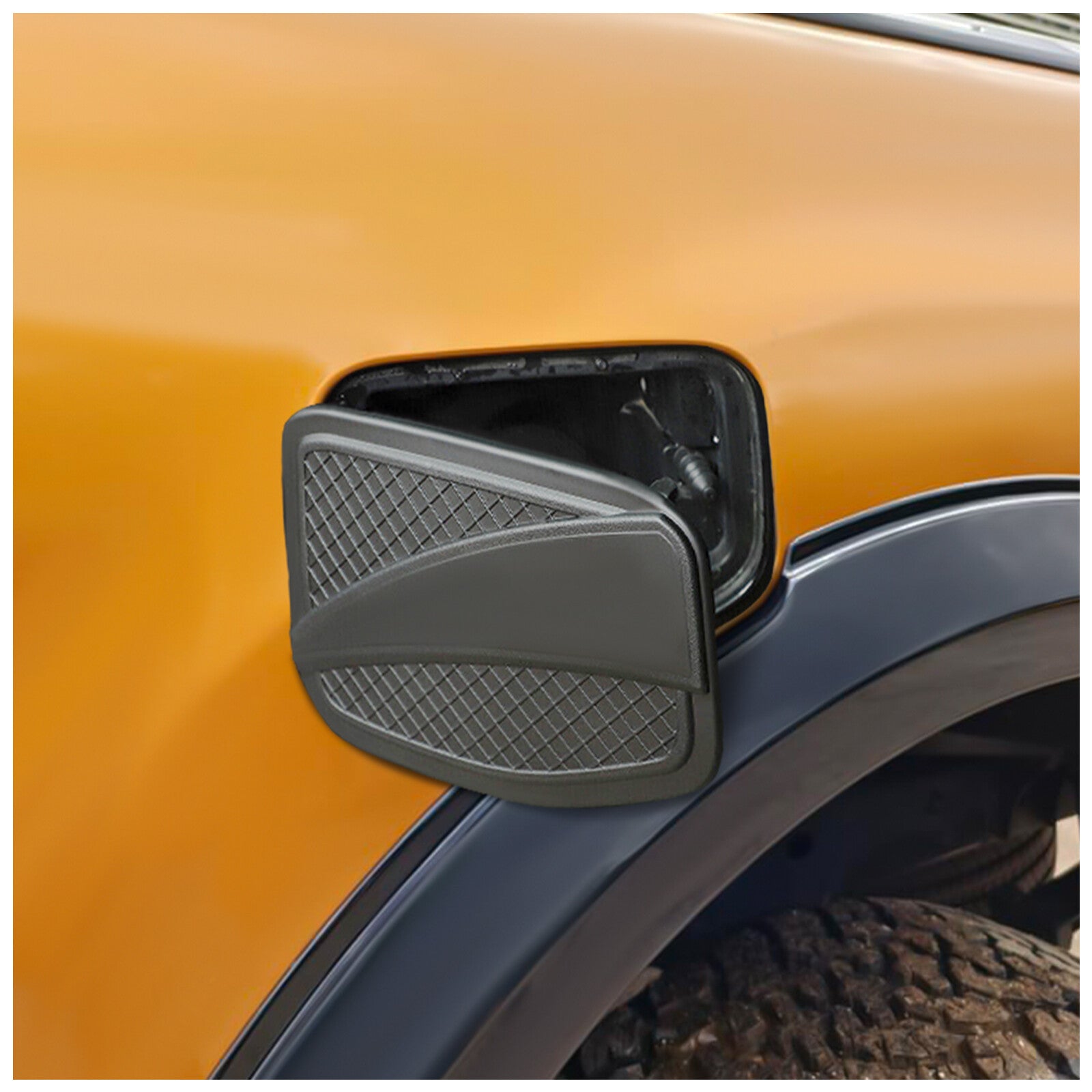 Ford Ranger Fuel Tank Cap Cover Trim — T6 T7 T8 2012–2022 Matte Black