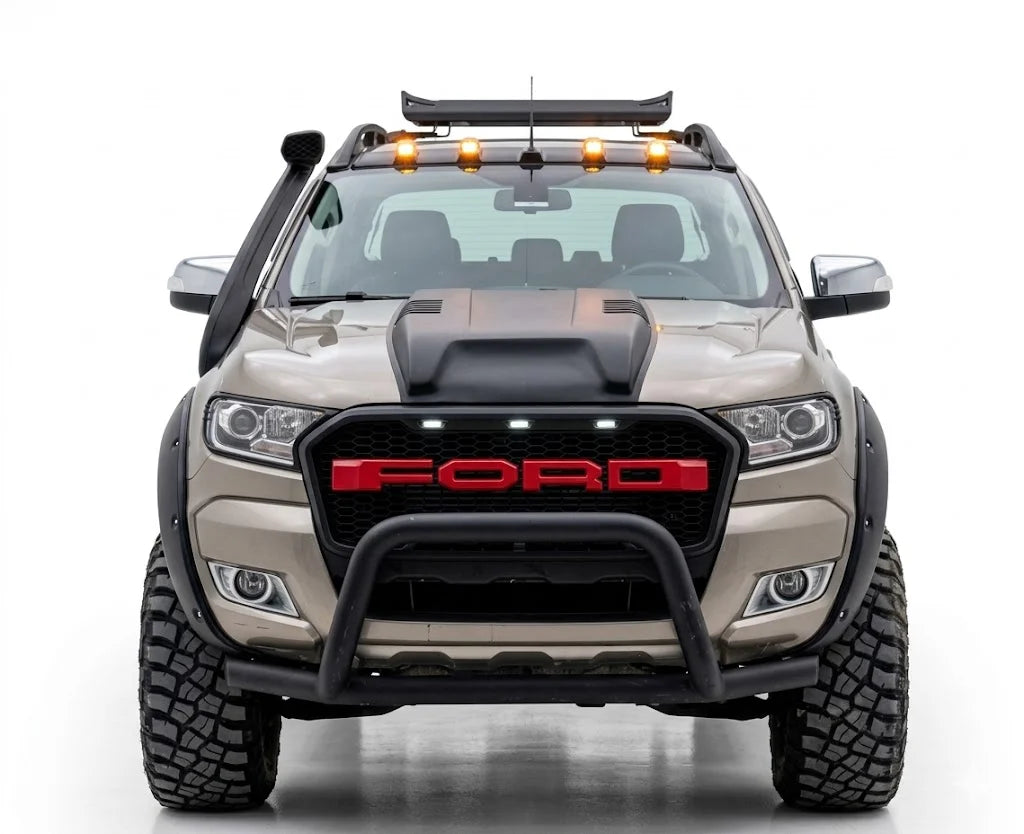 Ford Ranger Bonnet Scoop — T7 & T8 2015–2022 Matte Black