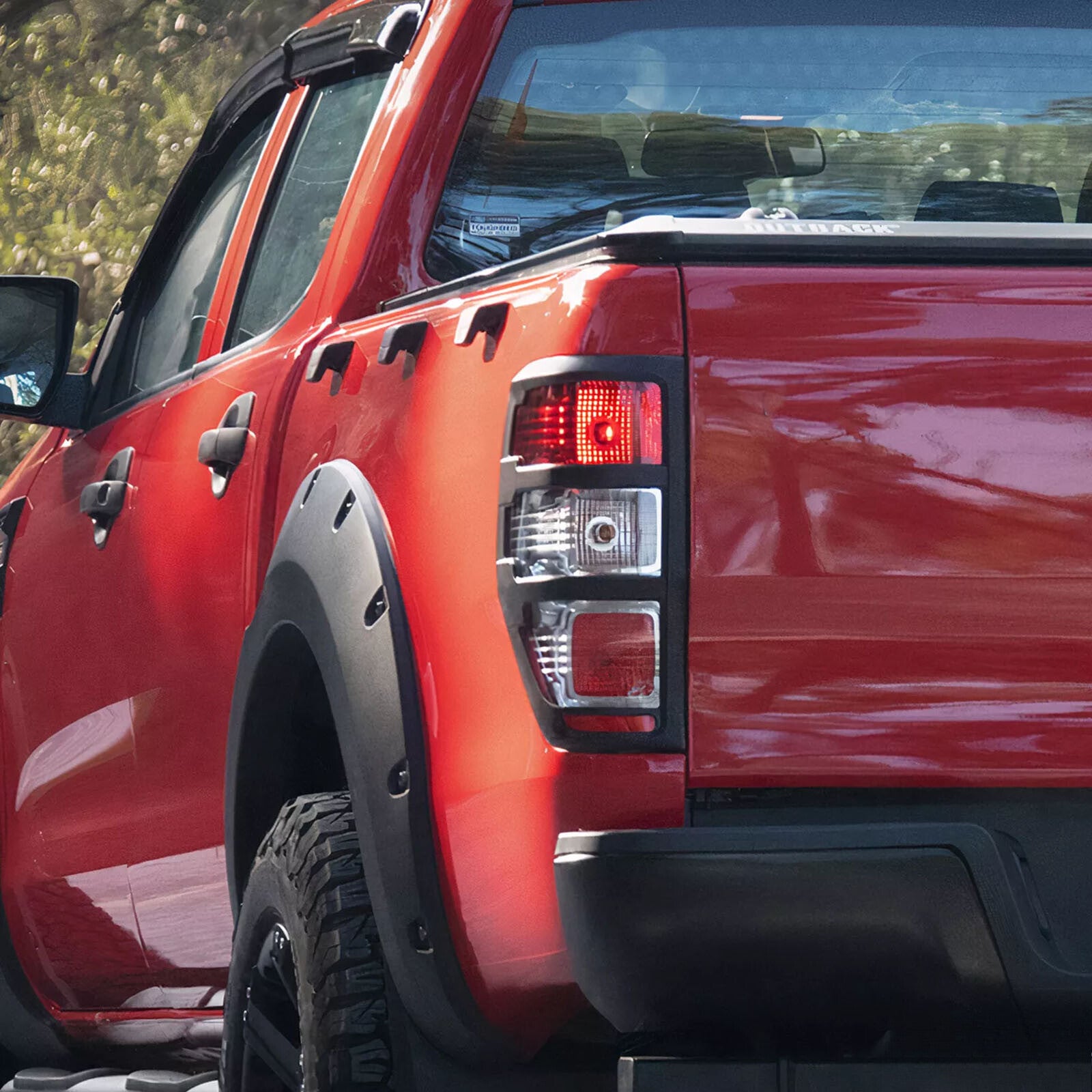 Ford Ranger Rear Tail Light Covers (Pair) — T6 T7 T8 2012–2022 Matte Black