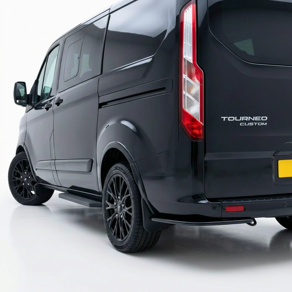Ford Transit Custom Rear Side Splitters (2pcs) — Mk1 2012–2022 Gloss Black