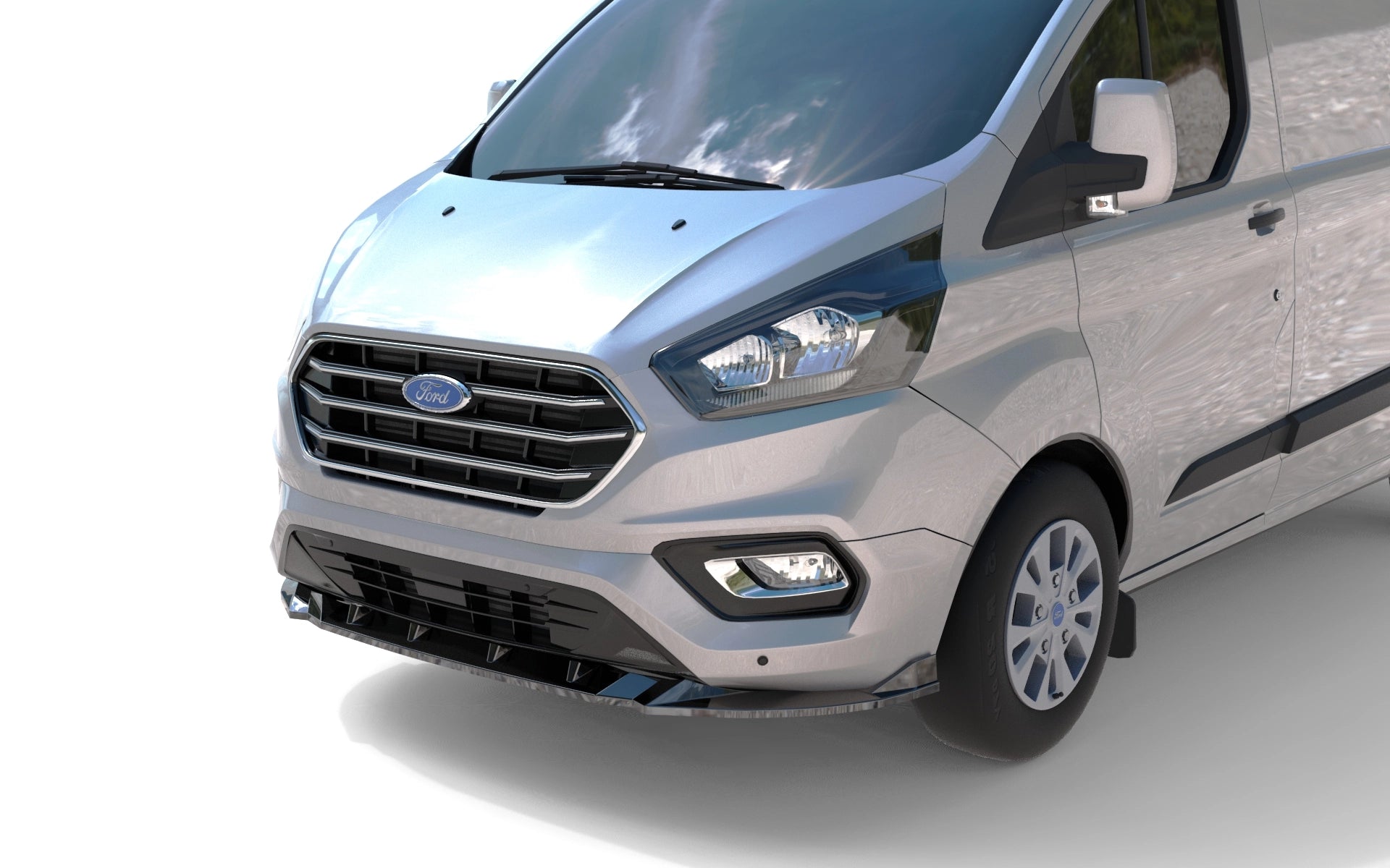 Ford Transit Front Splitter — Mk9 (2020+) Gloss Black