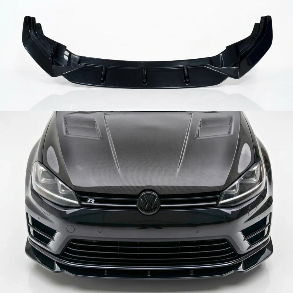 Front Splitter for Volkswagen Golf MK7 R (2013–2016) — Gloss Black