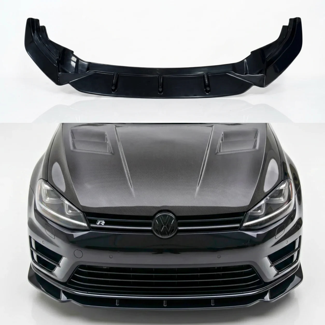 Front Splitter for Volkswagen Golf MK7 R (2013–2016) — Gloss Black