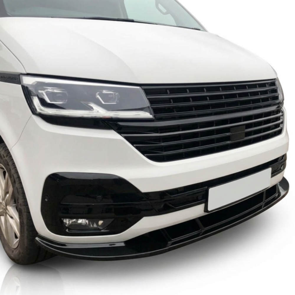 Front Splitter for Volkswagen Transporter T6.1 (2019–2024) — Gloss Black