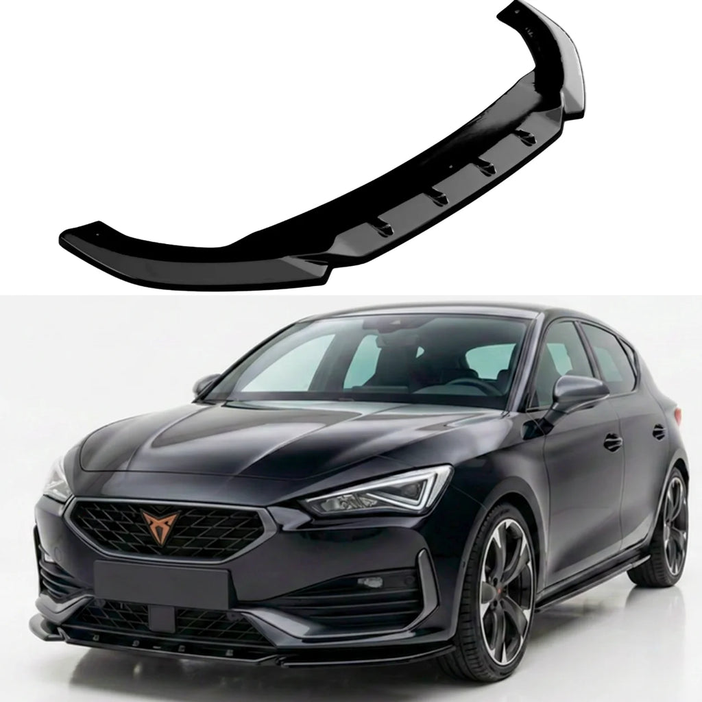 Front Splitter for CUPRA Leon (2020–2024) — Gloss Black