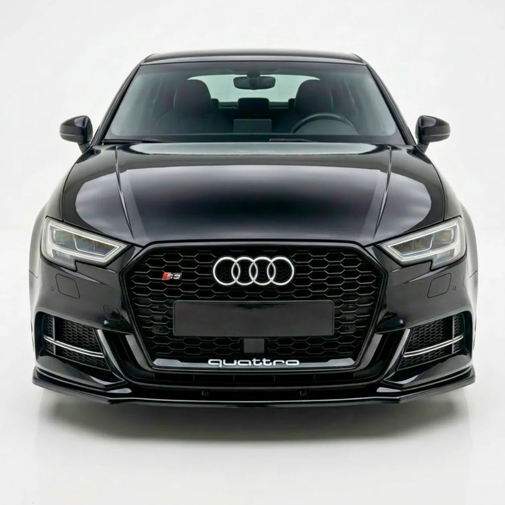 Front Splitter for Audi S3 / A3 S-Line 8V Facelift (Hatchback & Sportback) — Gloss Black