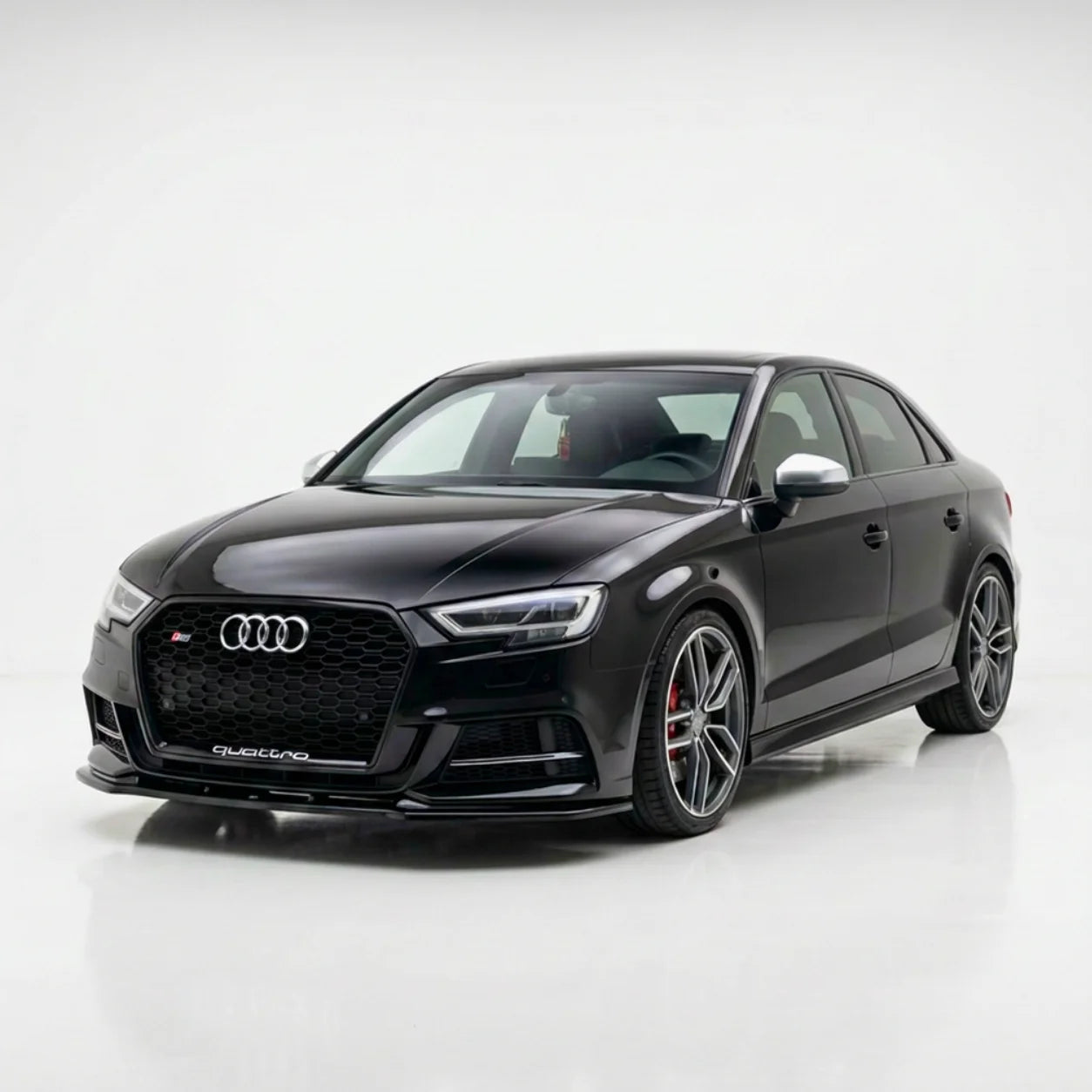 Front Splitter for Audi S3 / A3 S-Line 8V Facelift (Hatchback & Sportback) — Gloss Black