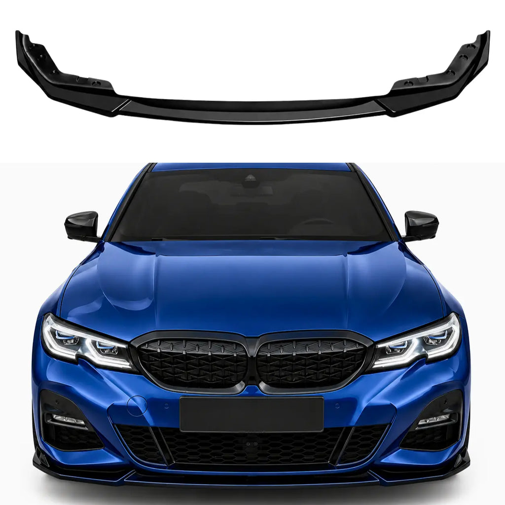 Front Splitter for BMW 3 Series G20-G21 M-Sport (2018–2022) — Gloss Black