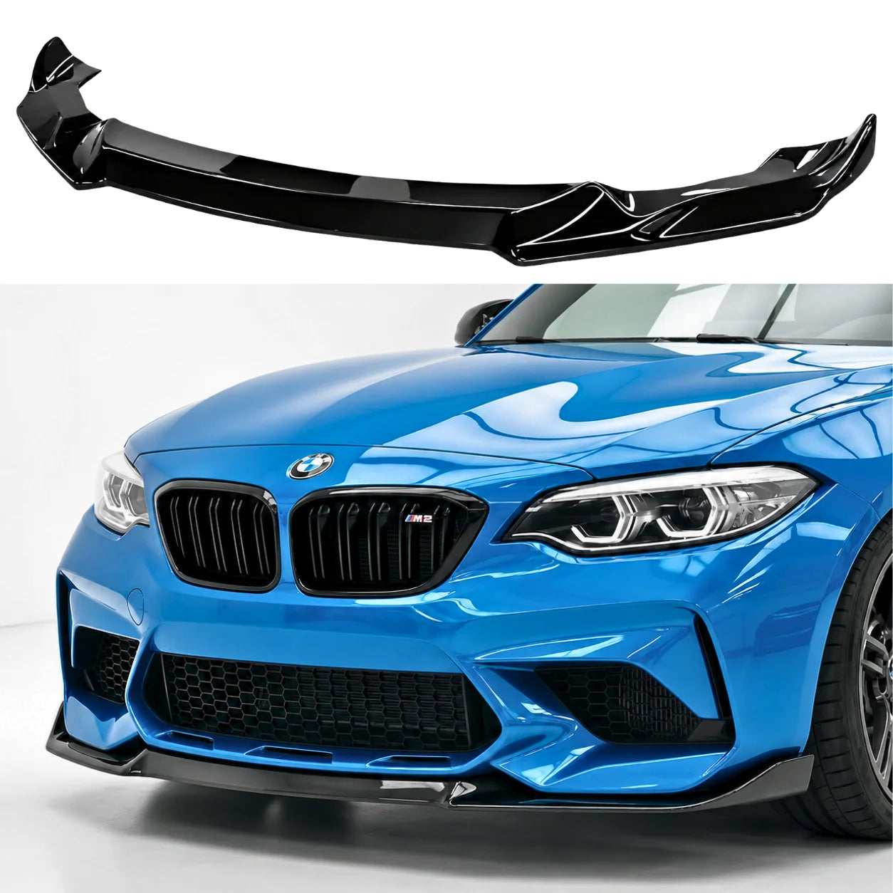 Front Splitter for BMW M2 Competition F87 (2018–2020) — Gloss Black