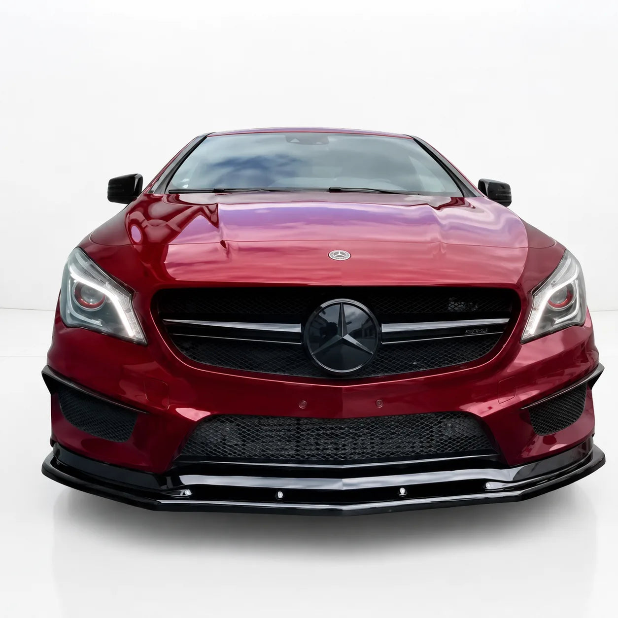 Front Splitter for Mercedes CLA45 AMG C117 (2013–2016) — Gloss Black