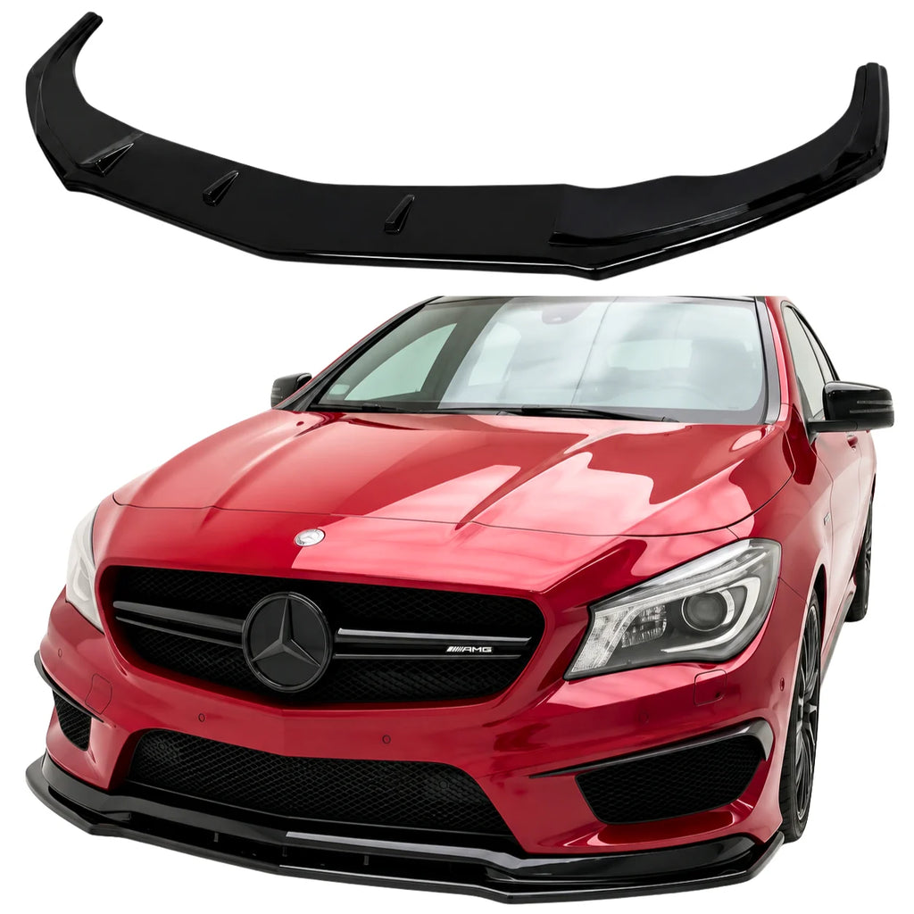 Front Splitter for Mercedes CLA45 AMG C117 (2013–2016) — Gloss Black