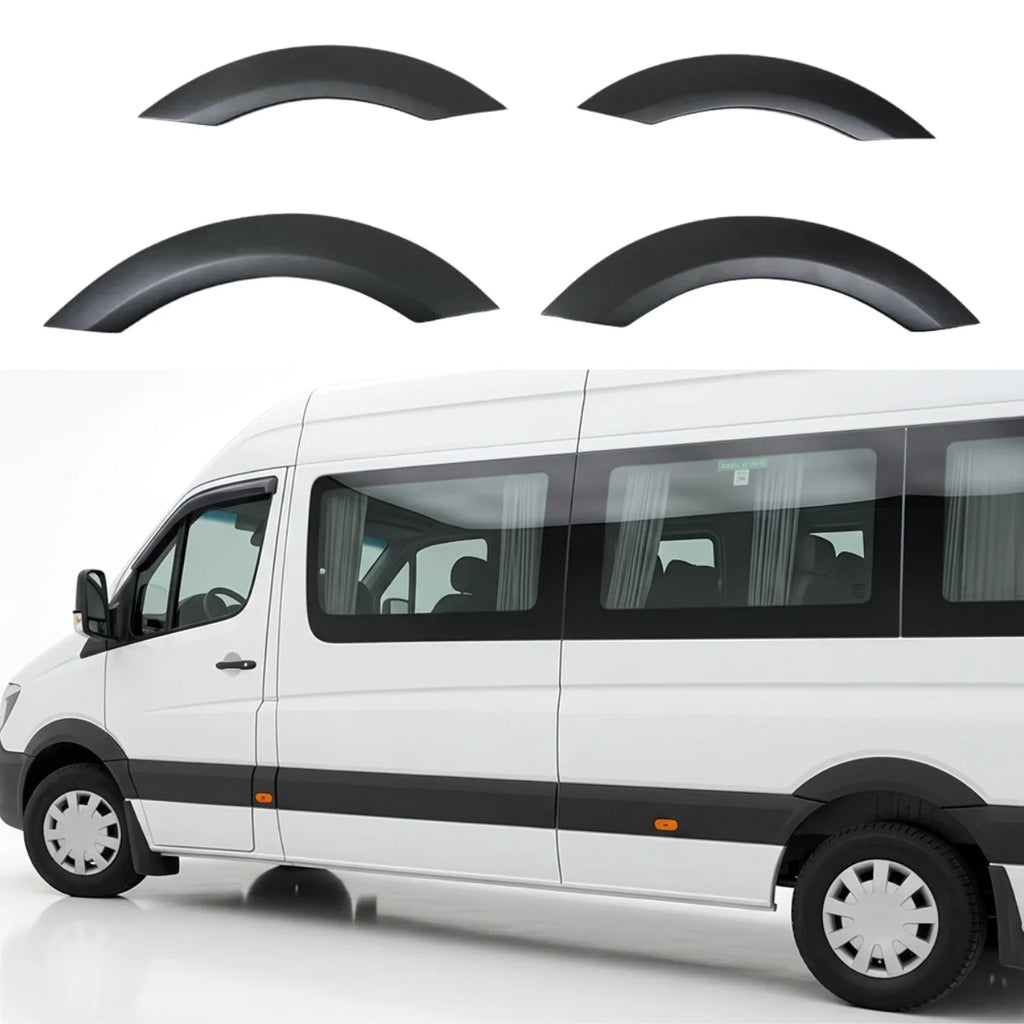 Mercedes Sprinter Wheel Arch Trims (4pcs) — W906 2006–2013 Matte Black