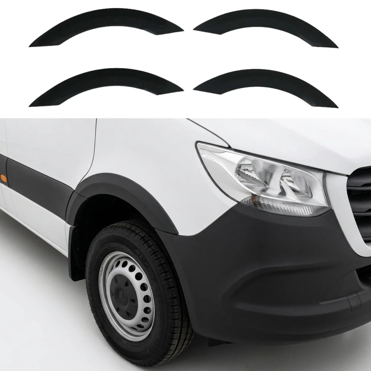 Mercedes Sprinter Wheel Arch Trims (4pcs) — W907 2018+ Matte Black
