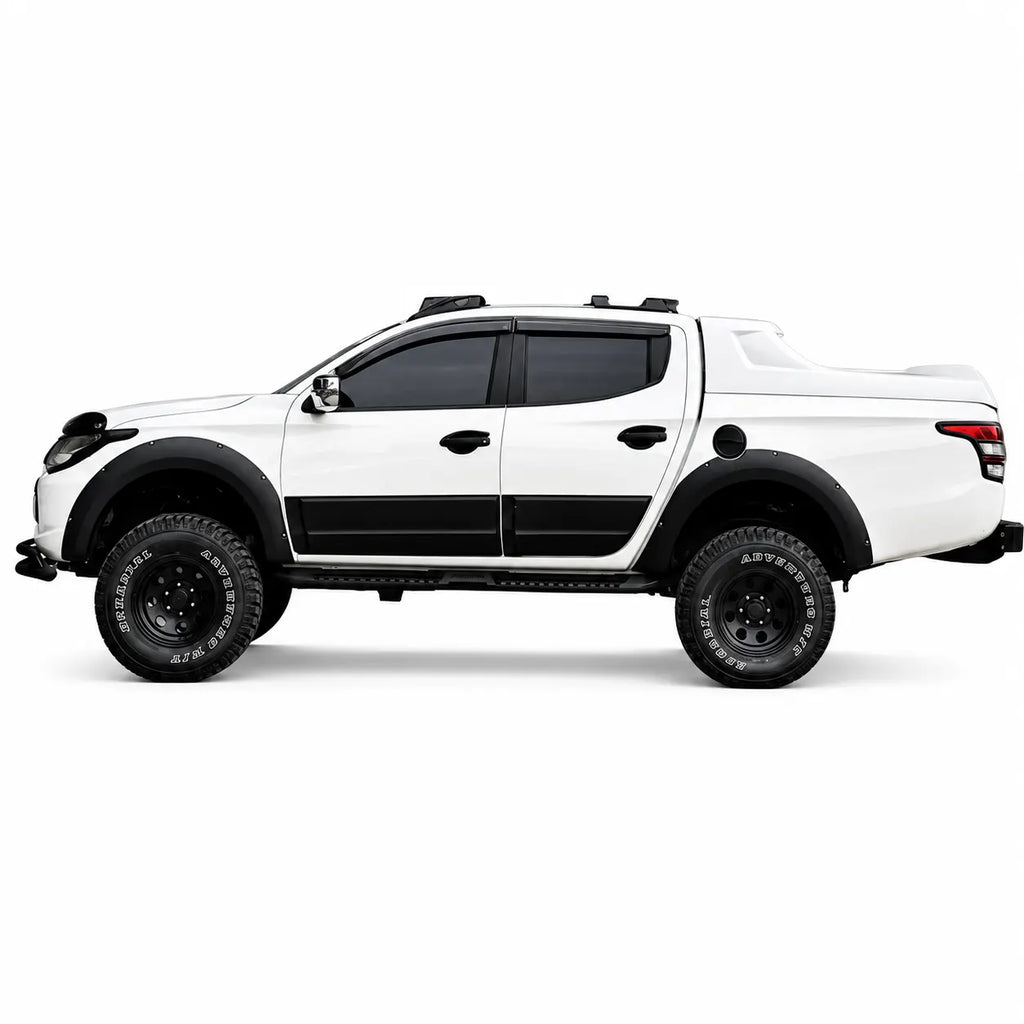 Mitsubishi L200 & Fiat Fullback Body Cladding (4pcs) — 2015+ Matte Black