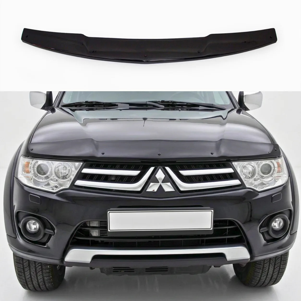 Mitsubishi L200 Triton Bonnet Protector — Series 4 2007–2014 Gloss Black