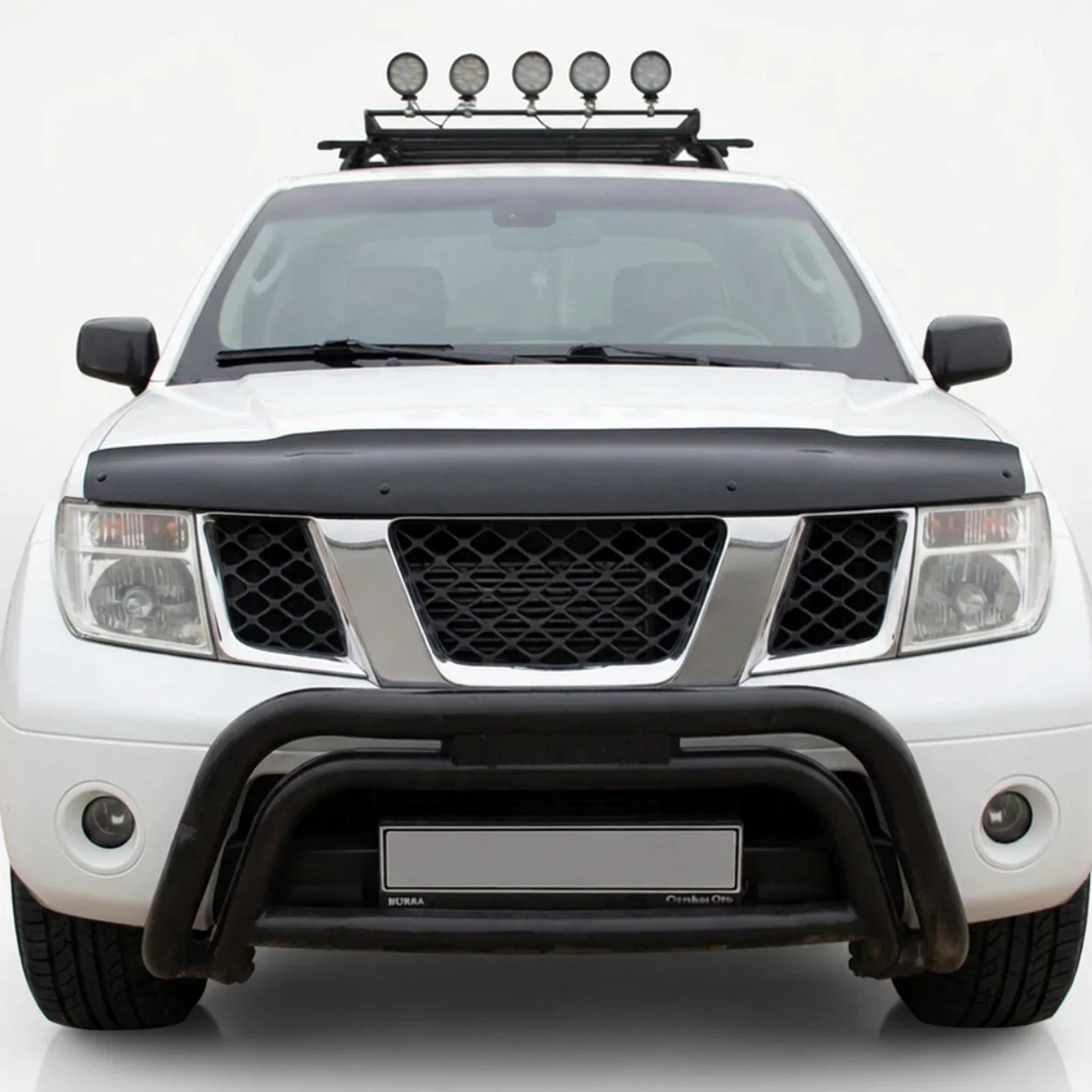 Nissan Navara D40 Bonnet Protector — 2005–2010 Gloss Black