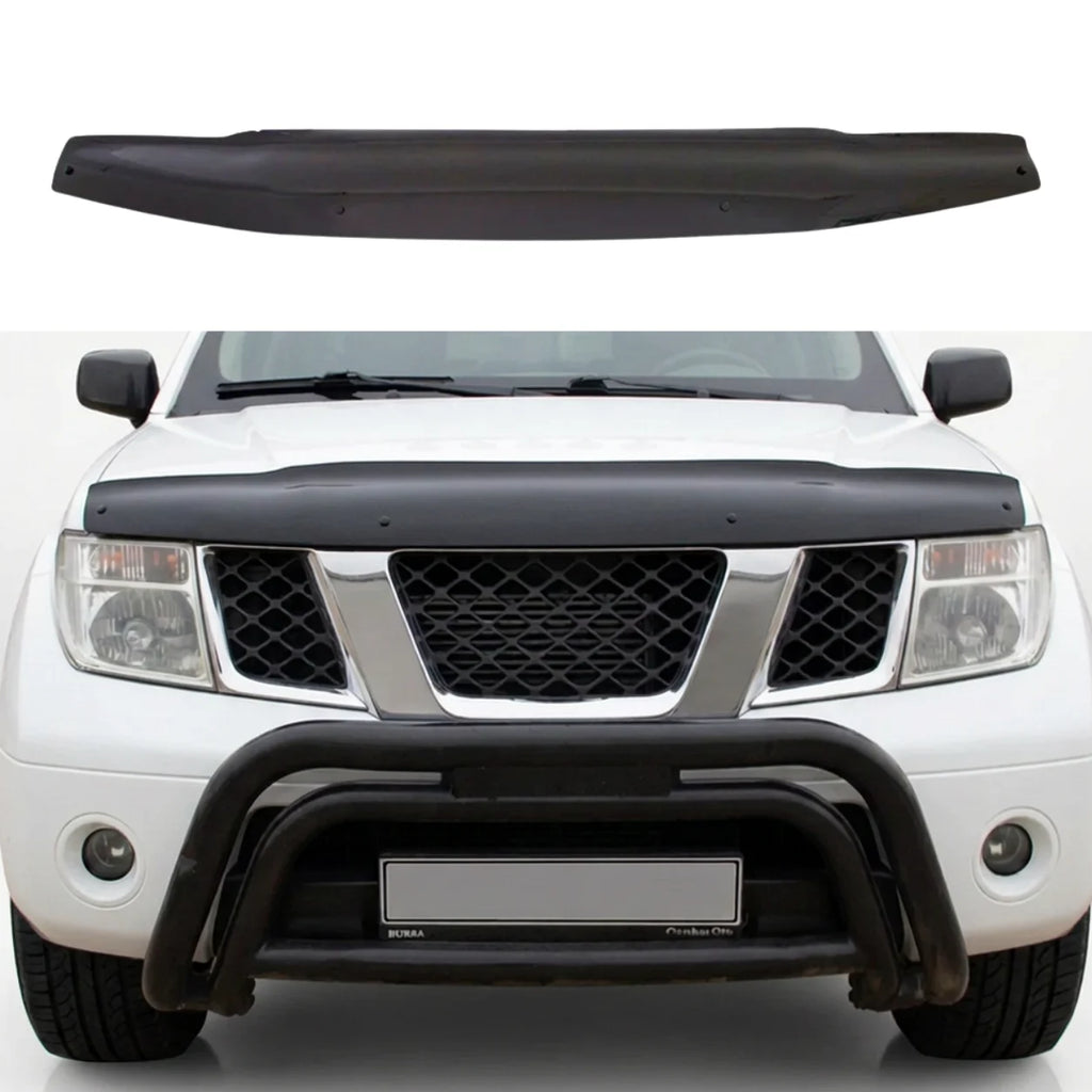 Nissan Navara D40 Bonnet Protector — 2005–2010 Gloss Black