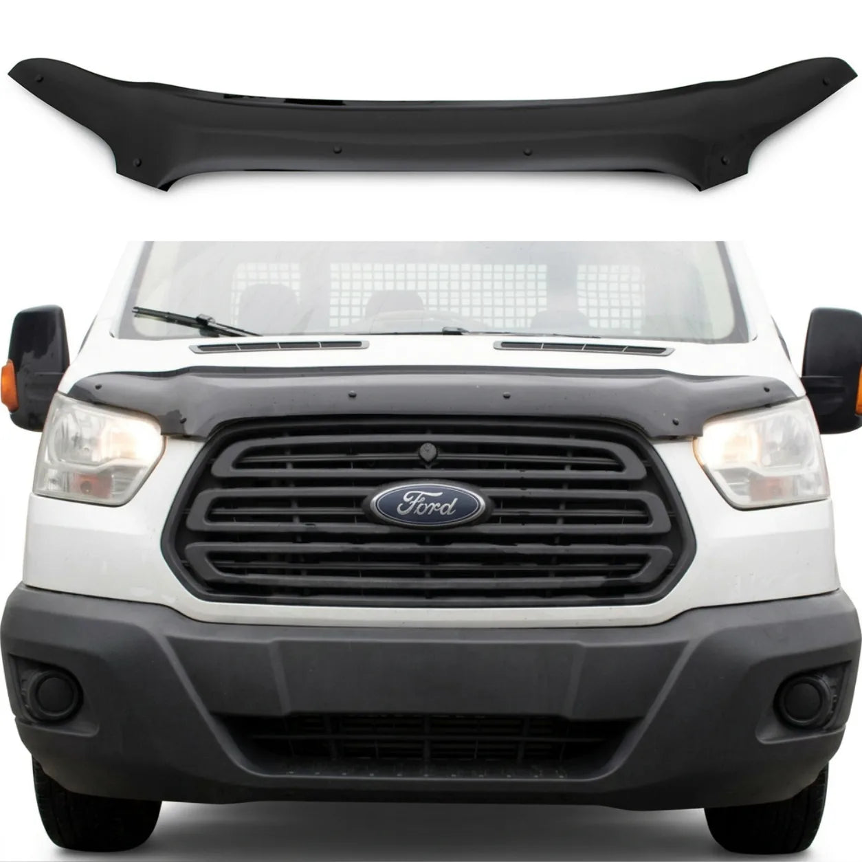 Ford Transit Bonnet Protector — MK8 2014–2018 Gloss Black