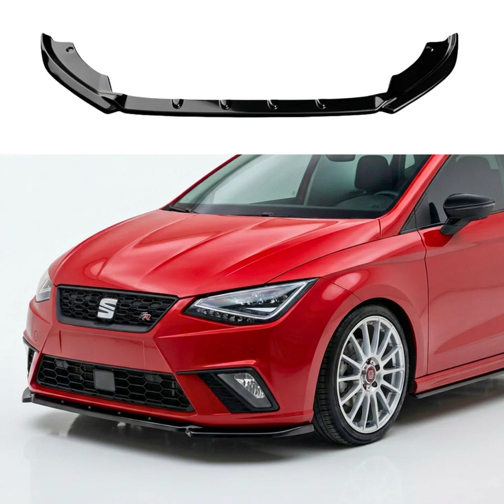 Seat Ibiza MK5 Front Splitter — 2017–2021 Gloss Black