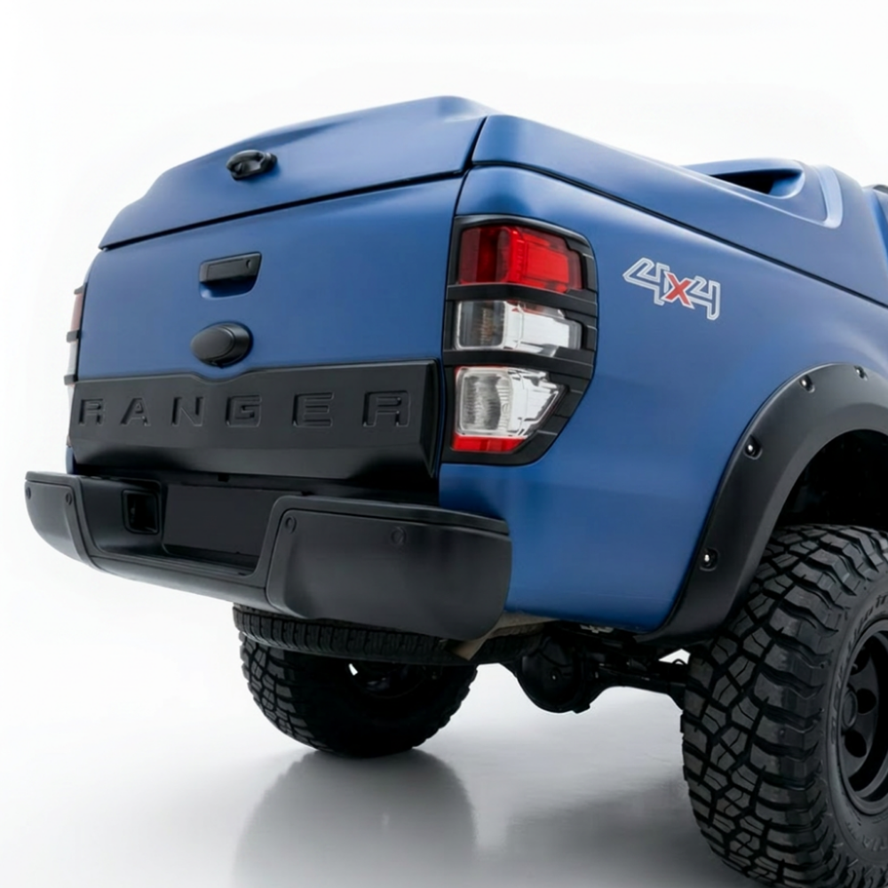 Half Tailgate Cover for FORD Ranger T6 (2012–2015), T7 (2015–2019), and T8 (2019–2022) — Matte Black