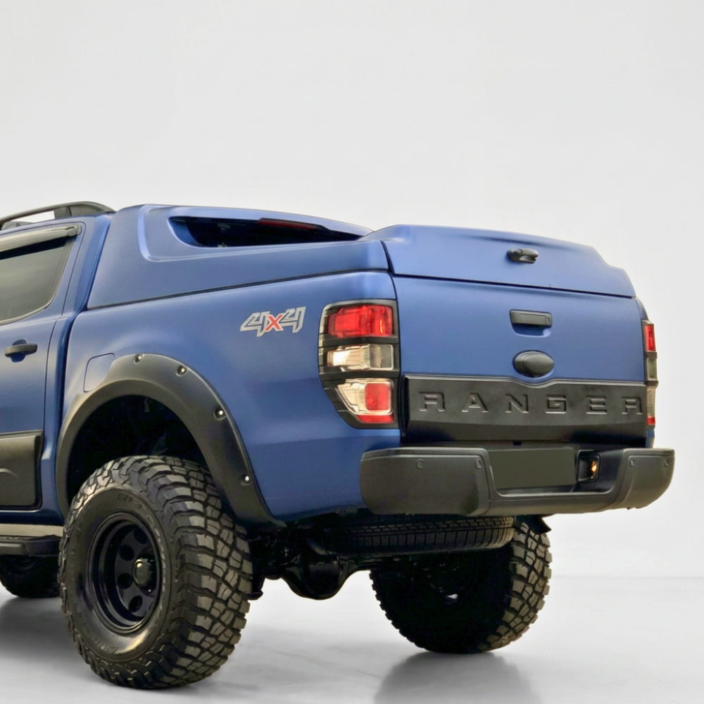 Half Tailgate Cover for FORD Ranger T6 (2012–2015), T7 (2015–2019), and T8 (2019–2022) — Matte Black