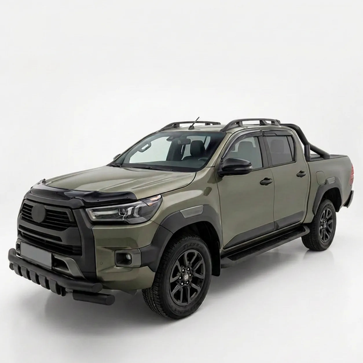 Toyota Hilux Body Cladding (4pcs) — 8th Gen 2015+ Matte Black