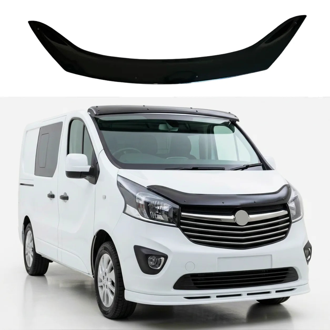 Vauxhall Vivaro Bonnet Protector — 2014–2018 Gloss Black
