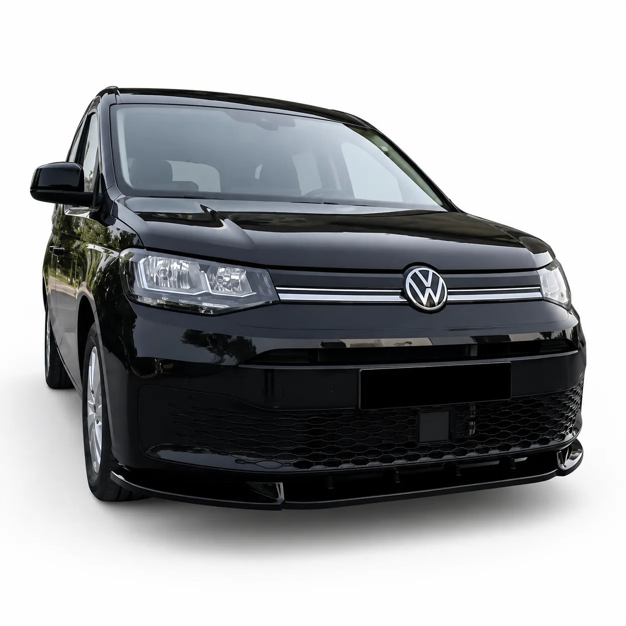 VW Caddy MK5 Front Splitter — 2021+ Gloss Black
