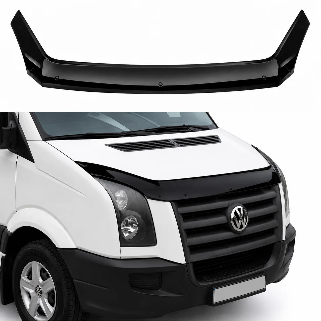 VW Crafter Bonnet Protector — 2006–2016 Gloss Black