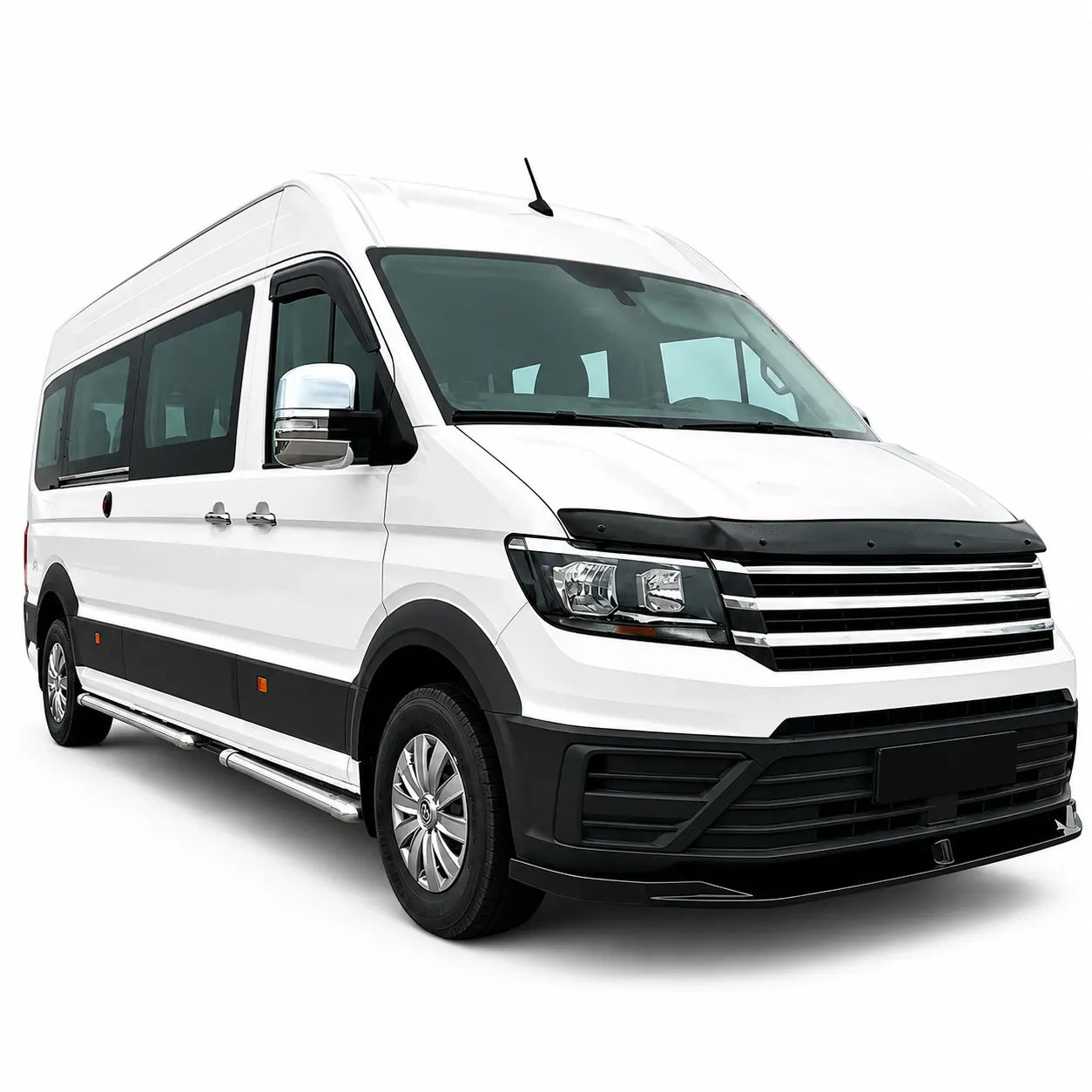 VW Crafter MK2 & MAN TGE Front Splitter — Pre-Facelift 2017+ Gloss Black