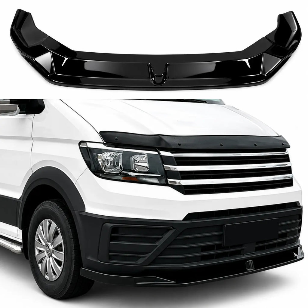VW Crafter MK2 & MAN TGE Front Splitter — Pre-Facelift 2017+ Gloss Black