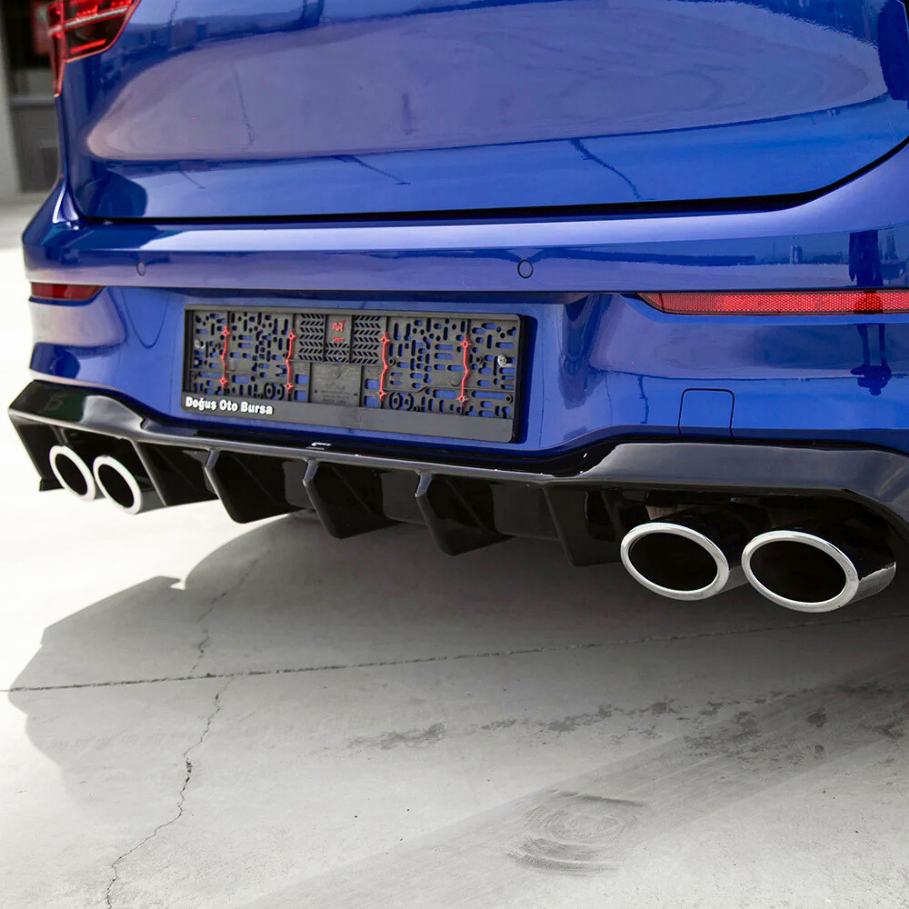 VW Golf MK8 R Rear Valance — Gloss Black (2020+)