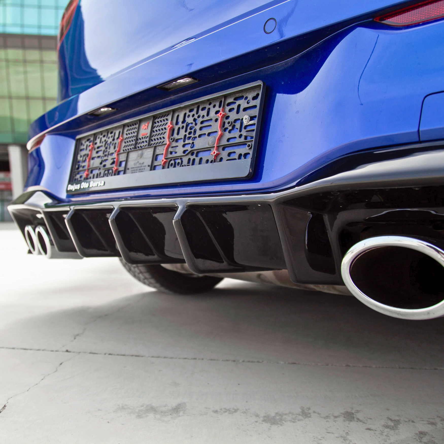 VW Golf MK8 R Rear Valance — Gloss Black (2020+)